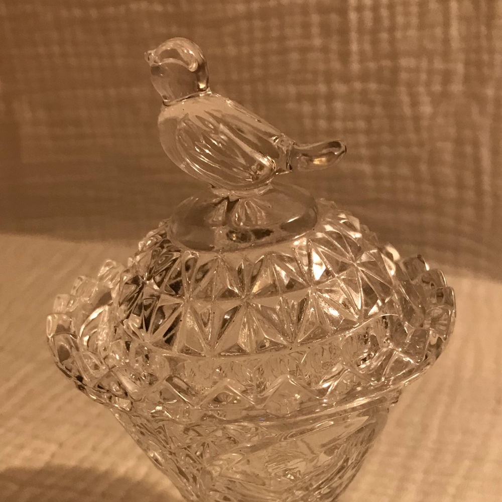 Crystal round trinket dish - Picture 3 of 5